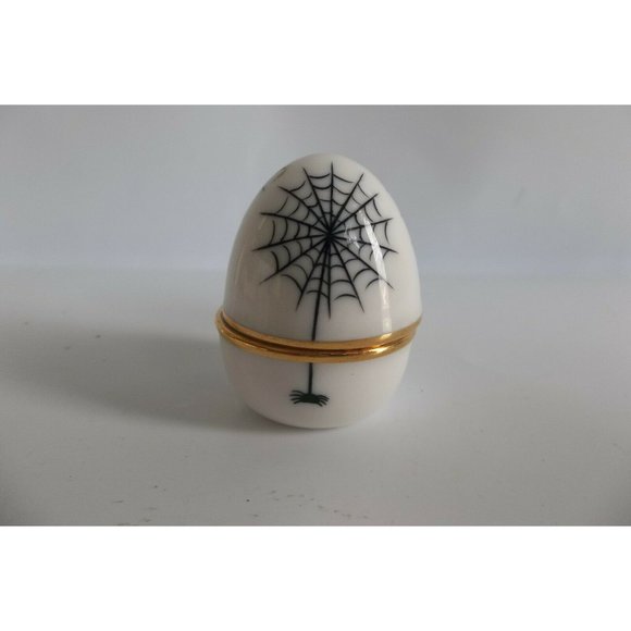 Orchid Designs trinket box Porcelain Spider Halloween - Picture 1 of 4
